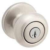 Kwikset 400CV 15 RCAL RCS Keyed Entry Knob, Brass, Satin Nickel